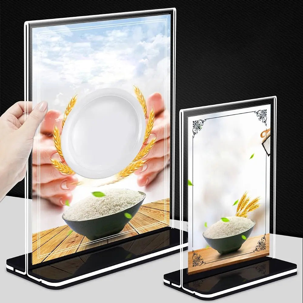 Acrylic Menu Display Stand – A4 A5 A6 Sign & Card Holder