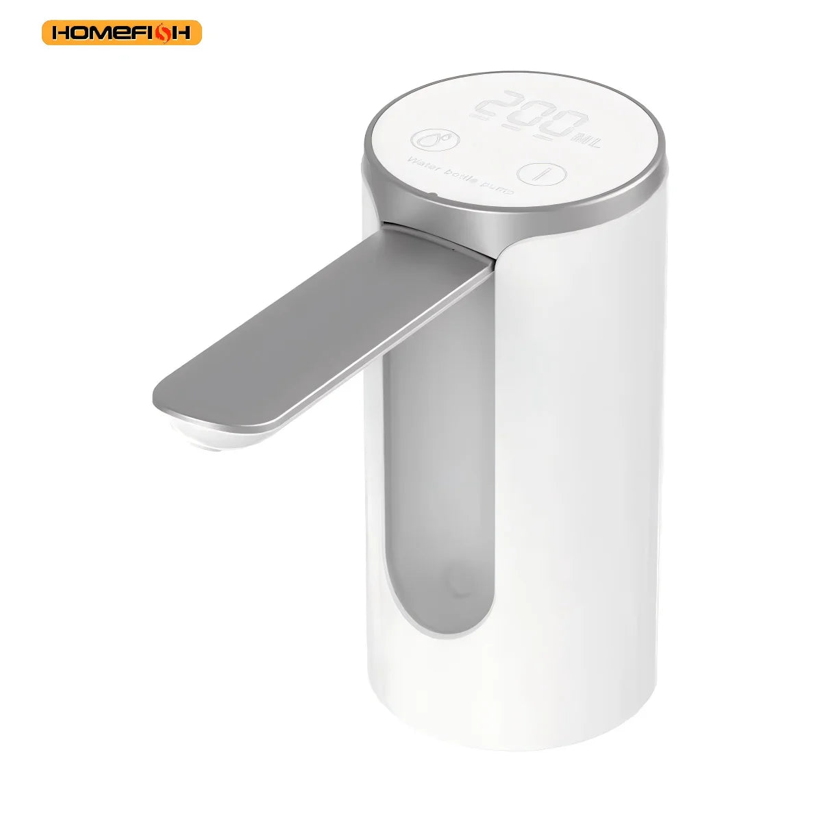 HOMEFISH Electric Water Bottle Pump | 1200mAh, LED, 3 Settings Electric Water Pump Peaceful Pleasures Health and Wellness