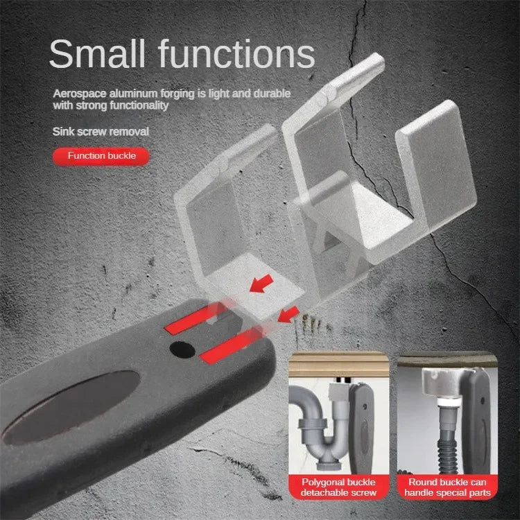Multifunctional Bathroom Wrench Set – Adjustable Pipe Spanner