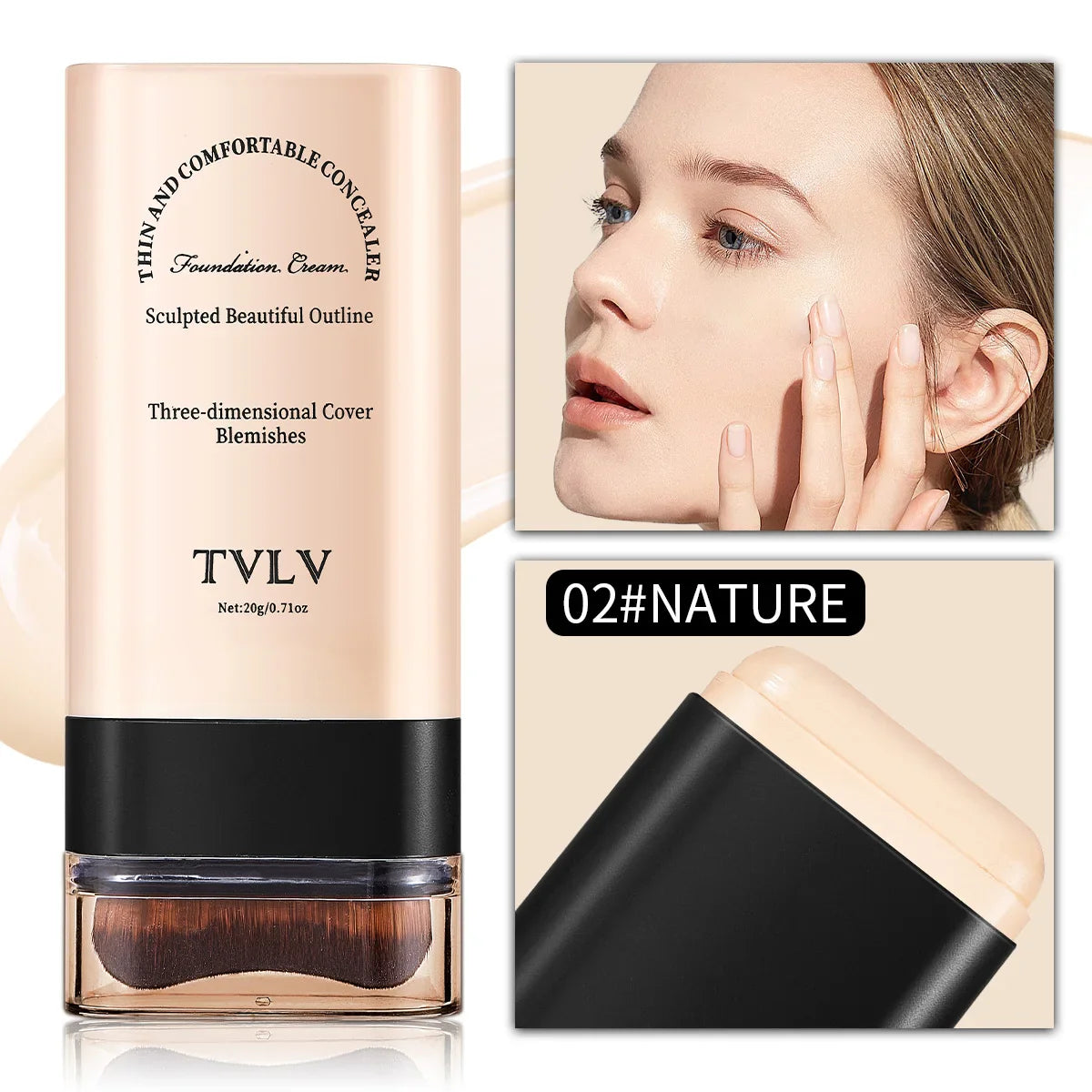 Lightweight Full-Coverage Cream Concealer – All Skin Types