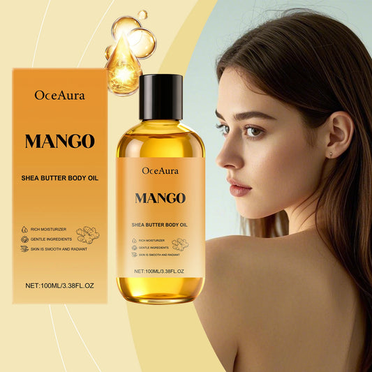 Mango & Shea Butter Body Oil – Hydrating & Nourishing | OceAura Nourishing Body Oil Peaceful Pleasures Health and Wellness