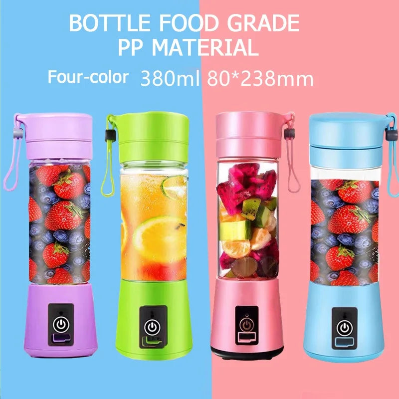 Home Kitchen Accessories Electric Mini USB 6 Blades Juicer Cup Machine Portable Fruit Kitchen Tools Bottle Juicer Blender Peaceful Pleasures Health and Wellness