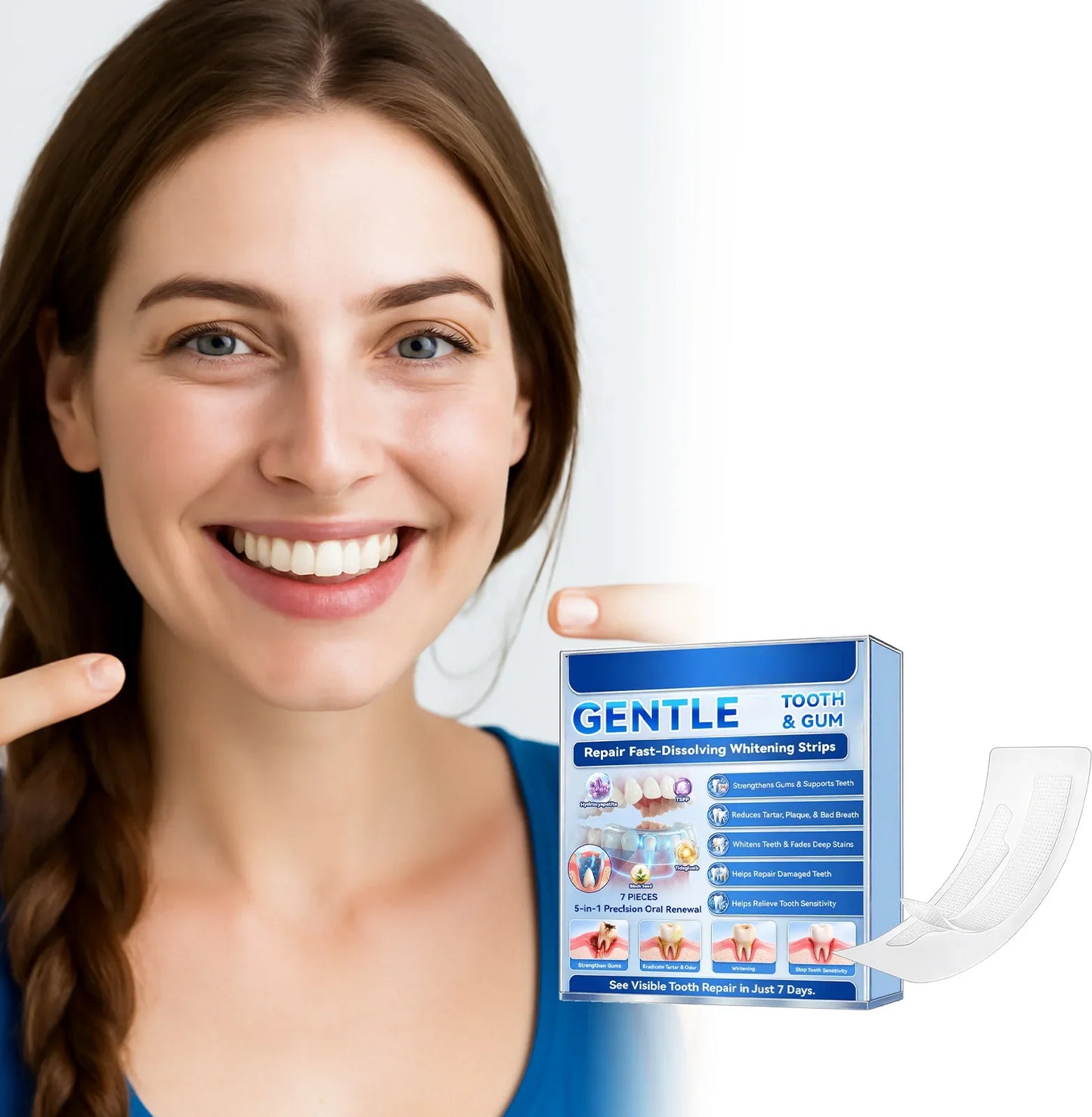FEIMUKO Teeth Whitening Strips – 7-Day Brighter Smile