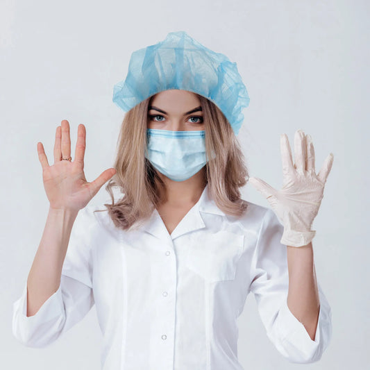 100Pcs Non Woven Bouffant Caps One Size Comfortable Elastic Work Hat for Nurses Food Surgery Factory Home Kitchen Peaceful Pleasures Health and Wellness