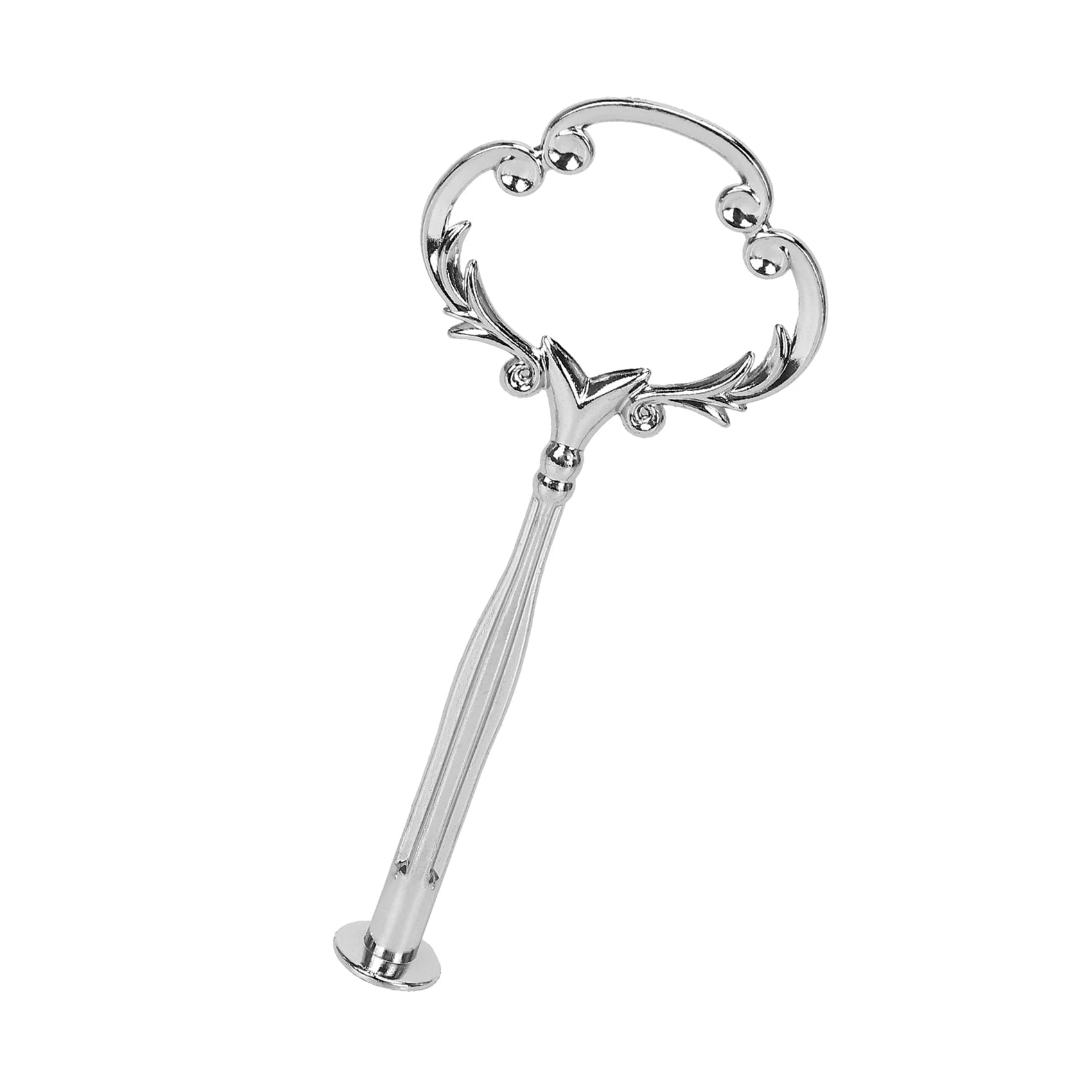 A36T-2 3 Tier Cake Plate Stand Heavy Metal Center Handle Fitting Hardware Rod Shape:Ornate Victoriana Color:Silver 2 Sets Peaceful Pleasures Health and Wellness