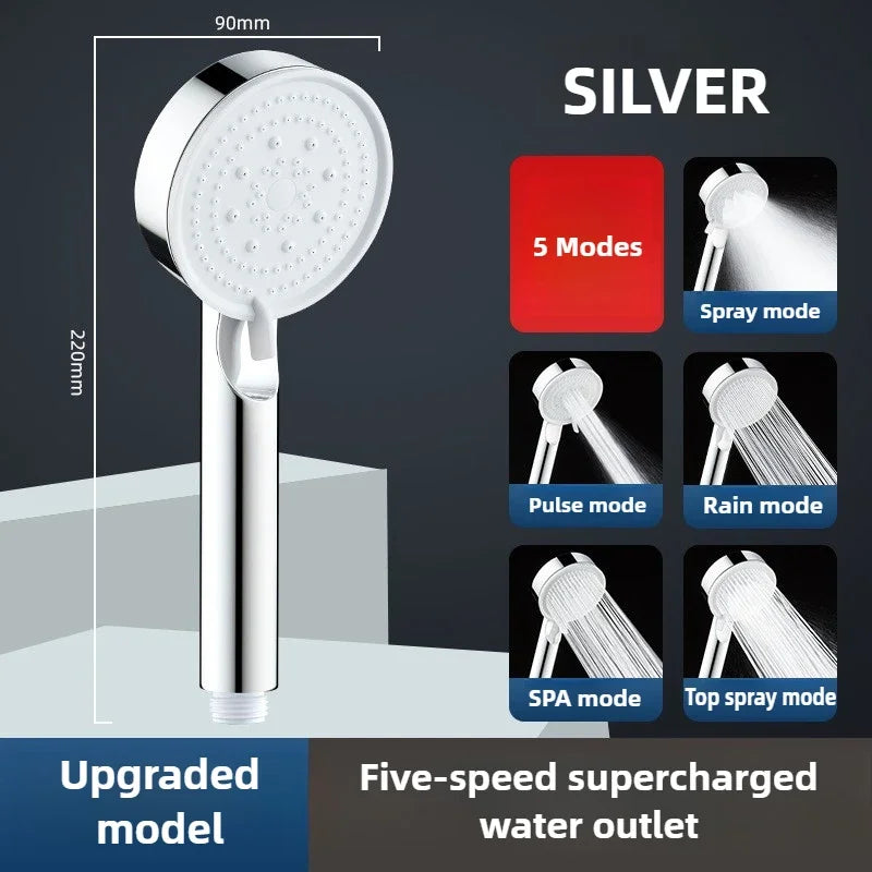 5-Mode High-Pressure Handheld Shower Head | Water Saving