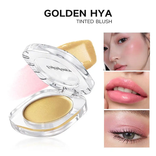 Golden Color Changing Blush – 3-in-1 Tinted Cream for Cheeks, Eyes & Lips Peaceful Pleasures Health and Wellness