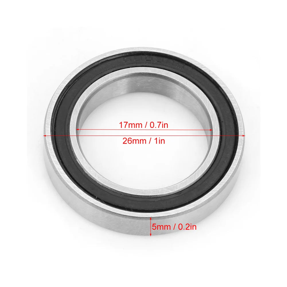 6803-2RS Rubber Sealed Deep Groove Ball Bearings