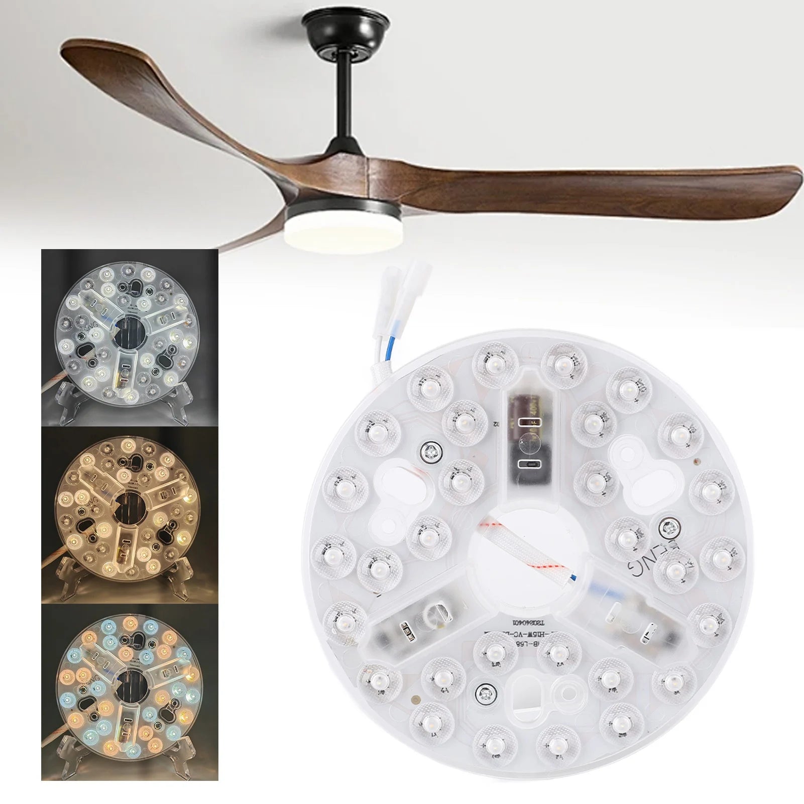 5.3 Inch LED Light Retrofit Kit Ceiling Fan LED Light Replacement Uniform Illumination 95 To 265V 3000K 4200K 6500K for Indoor Peaceful Pleasures Health and Wellness