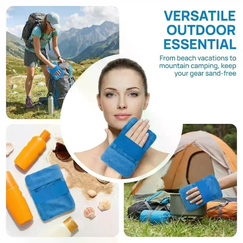 Beach Sand Removal Bag | Coral Fleece Sand Remover Towel