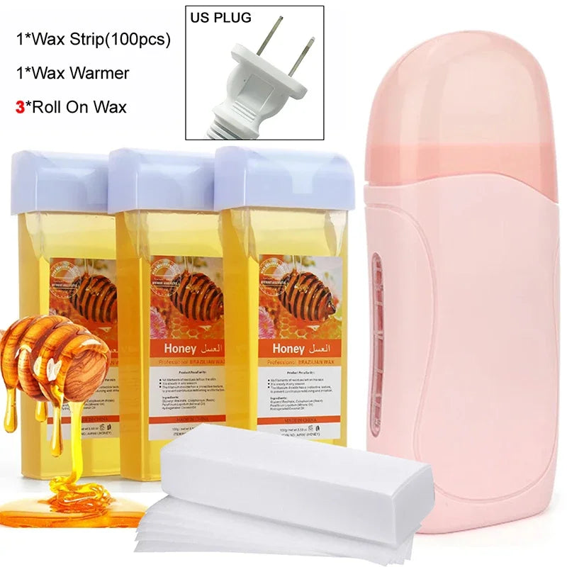 Rose Roll-On Wax Warmer Kit – Electric Hair Removal Set