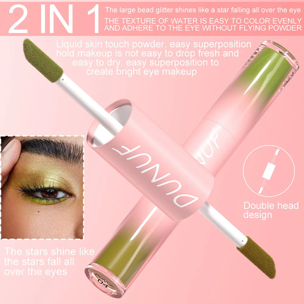 Dual-Ended Liquid Eyeshadow - Long-Lasting, Shimmer Finishes In Red, Blue, Purple, Bronze - Ideal For Holiday And Stage Makeup Peaceful Pleasures Health and Wellness