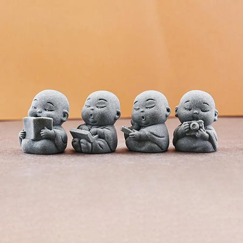 Zen Monk Statues | Resin Figurines for Meditation & Home Decor