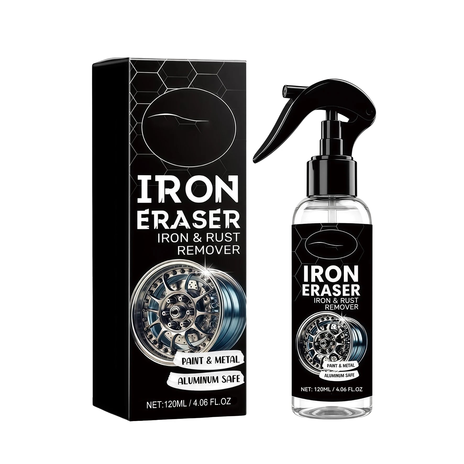 Car Rust & Iron Remover Spray – Brake Dust Cleaner 120ml Auto Rust Remover Spray Peaceful Pleasures Health and Wellness 120ml boxed