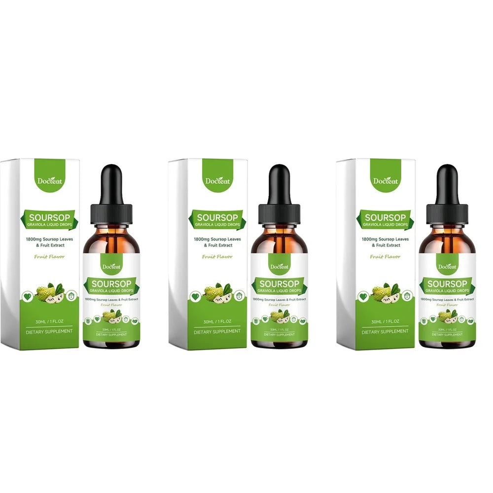 Soursop Graviola Liquid Drops 1800mg – Daily Herbal Supplement