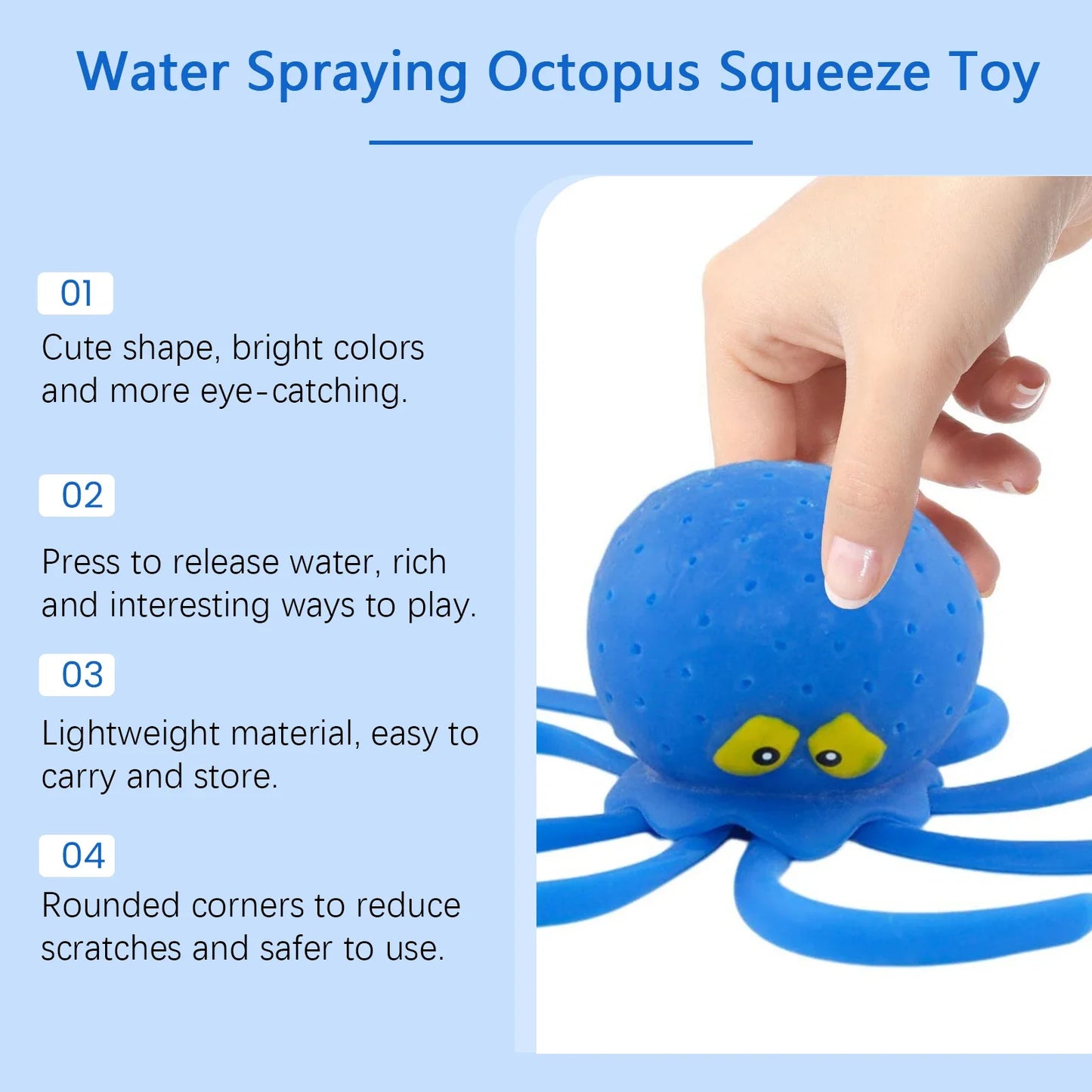 Squirt Octopus Squeeze Toy – Pool, Bath & Water Party Fun