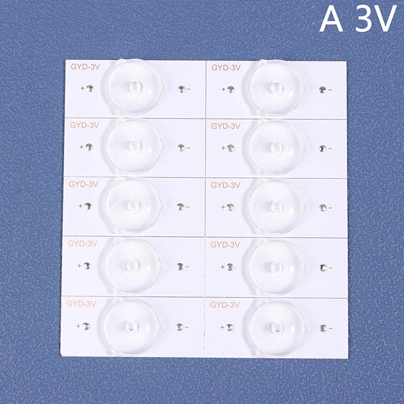 10Pcs SMD LED Beads 3V 6V TV Backlight Strip Repair 32–65 Inch