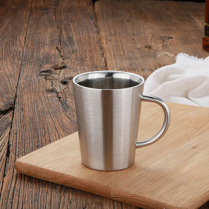 300ml Double-Wall 304 Stainless Steel Insulated Mug – Coffee, Tea & Hot Drink Cup