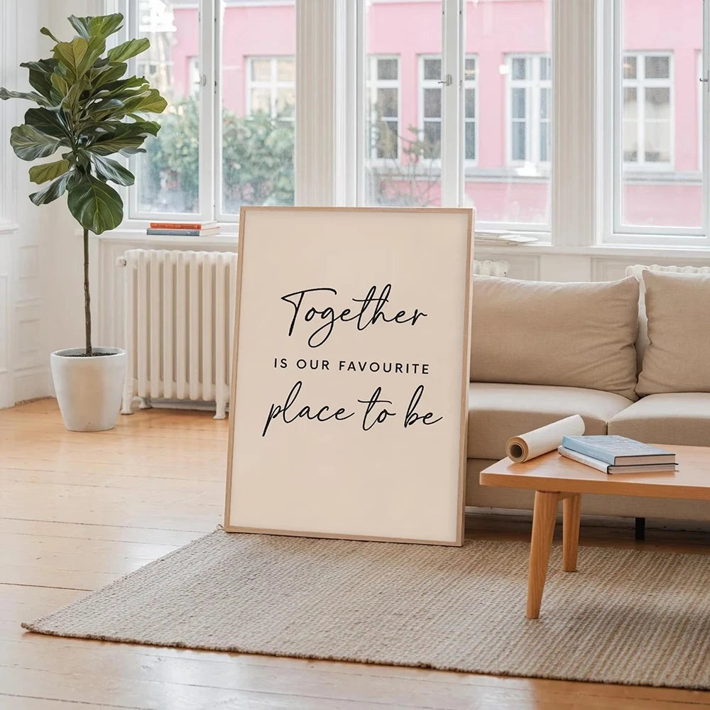 Minimalist Nordic Quote Canvas Wall Art Print | Home Decor
