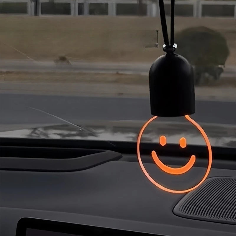 Retro Acrylic Light Bulb Car Pendant | Breathing LED Decor Car Pendant Ornament Peaceful Pleasures Health and Wellness