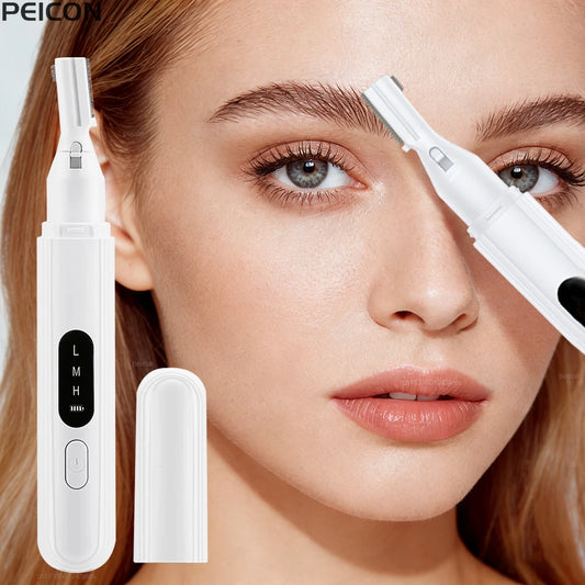 Electric Eyebrow Trimmer Rechargeable Electric Eyebrow Shaver Razor Electric Facial Blades for Women Body Facial Hair Removal Peaceful Pleasures Health and Wellness
