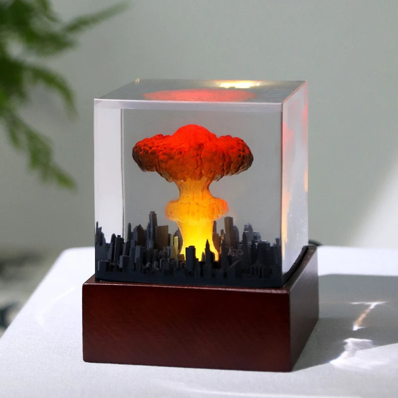 DIY Resin Mushroom Cloud Night Light | Handmade Desk Décor Resin Night Light Peaceful Pleasures Health and Wellness