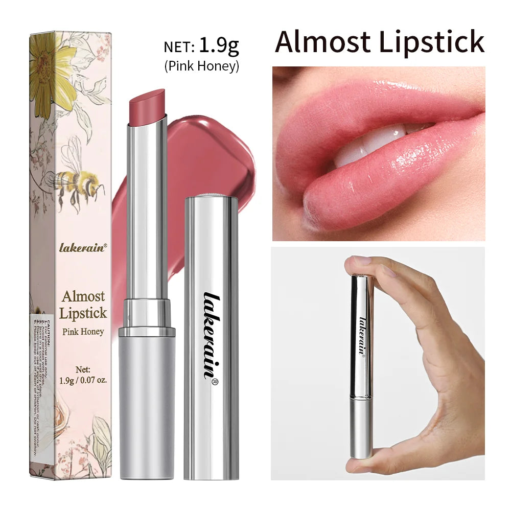 Honey Lipstick Long Lasting Moisturizing Natural Lip Plumper Makeup Lip Plumping Gloss Cosmetics Exfoliating for Lip Peaceful Pleasures Health and Wellness 1pc pink
