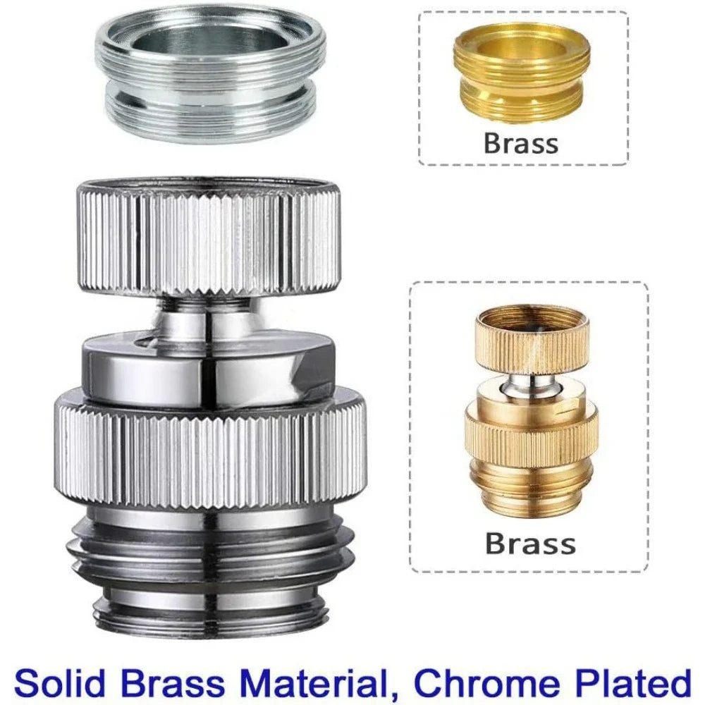 Brass Faucet Adapter Set – Garden Hose & Shower Connector
