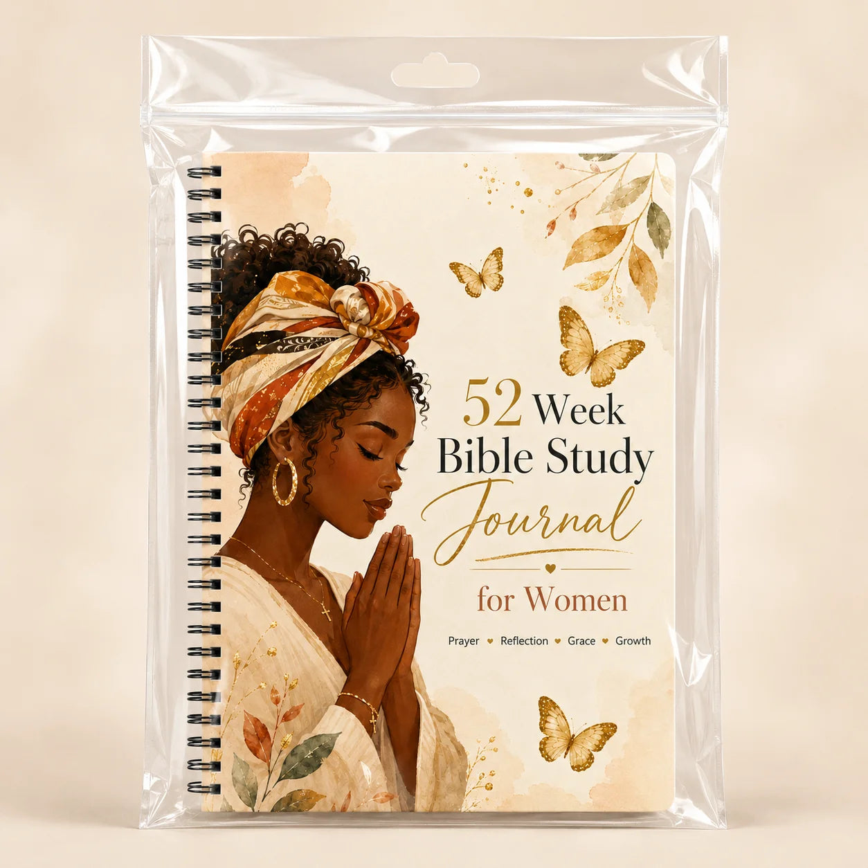 Women Faith Reflection Journal A5 Spiral Prayer Notebook 52 Week
