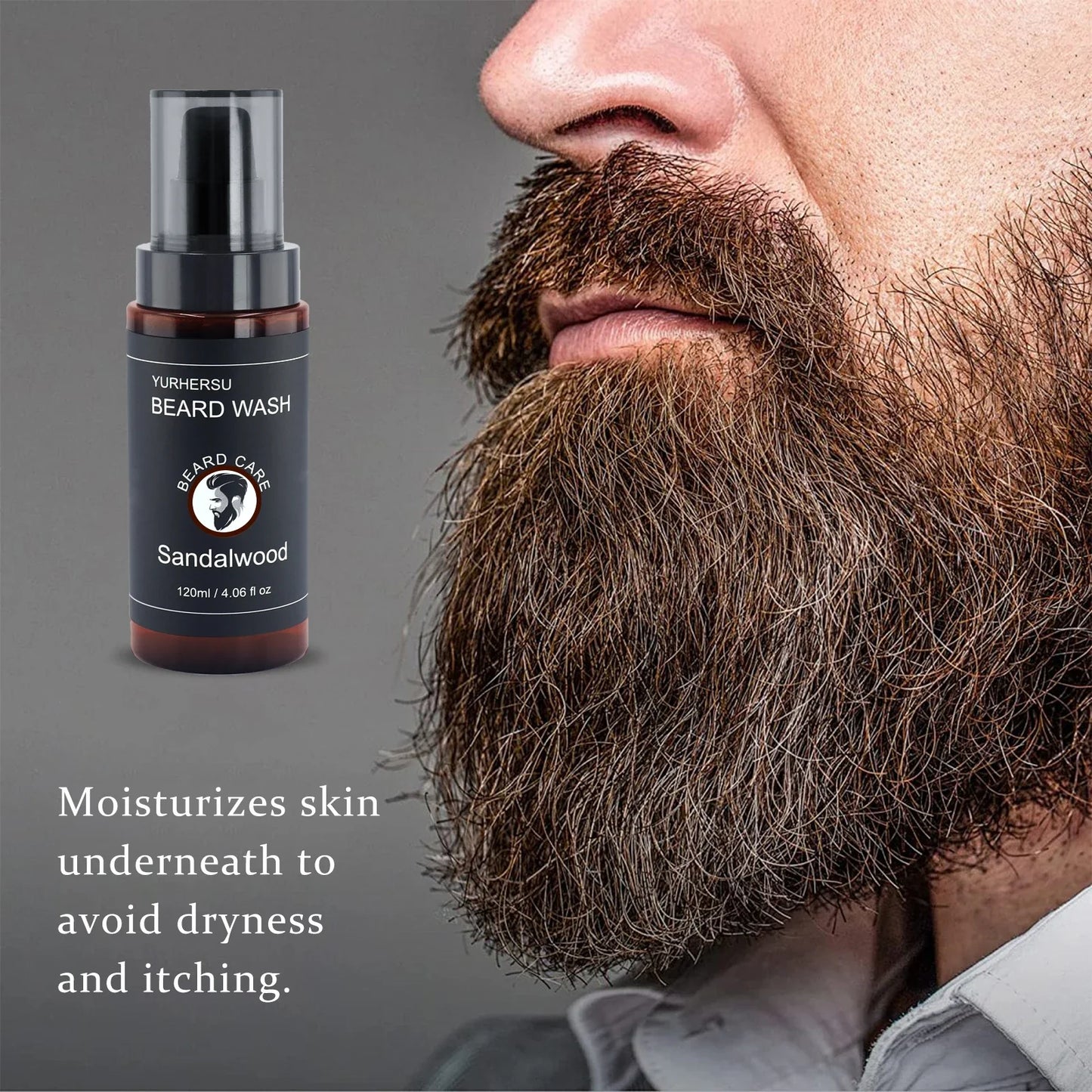 YURHERSU Men's Beard Shampoo – Deep Cleansing & Softening