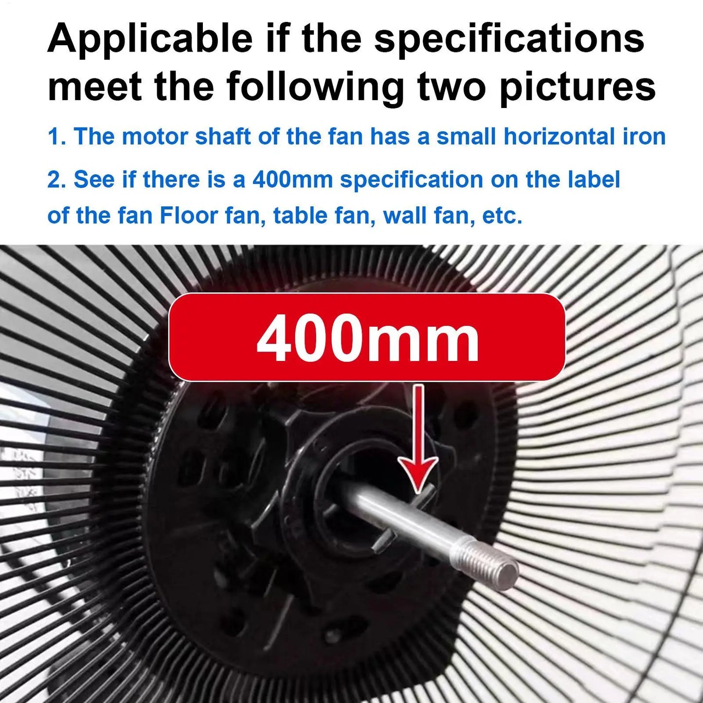 16-Inch Universal Replacement Fan Blades with Nut Cover | 3-Leaf