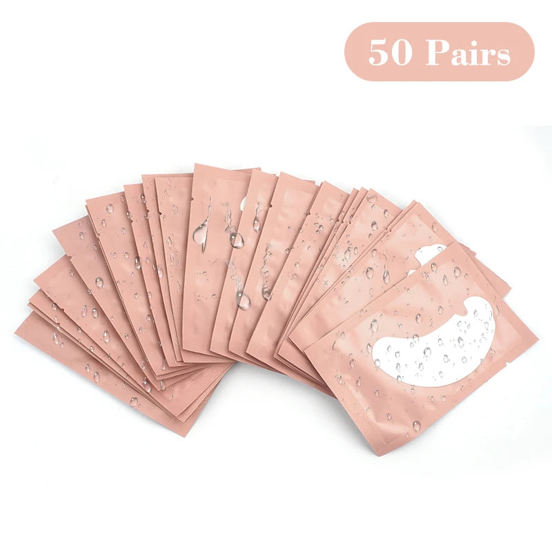 50 Pairs Hydrogel Eye Pads for Eyelash Extensions – U-Shape Gel Eyelash Extension Pads Peaceful Pleasures Health and Wellness 50PCS Pink
