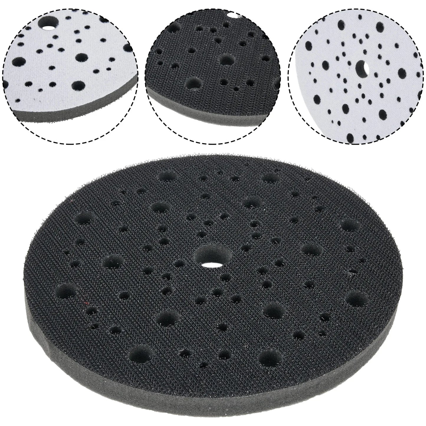 Interface Pads Soft Sponge Pad Polishing Sanding 70 Hole Round Discs