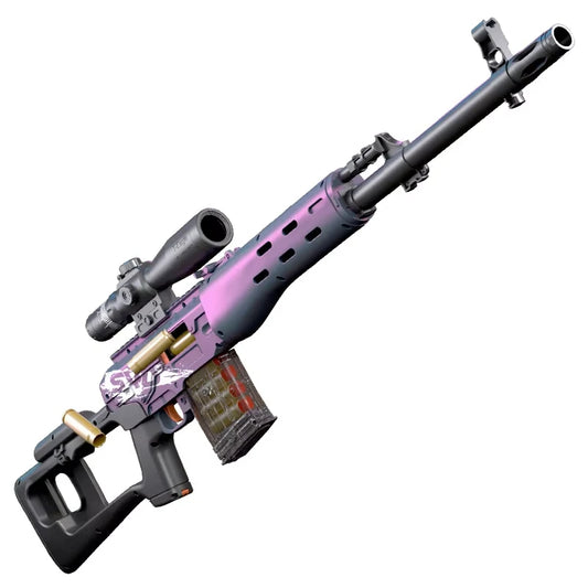 SVD Manual Sniper Rifle Shell Ejection Soft Bullet Toy Gun Outdoor Games CS Fighting Game Birthday Gift for Peaceful Pleasures Health and Wellness