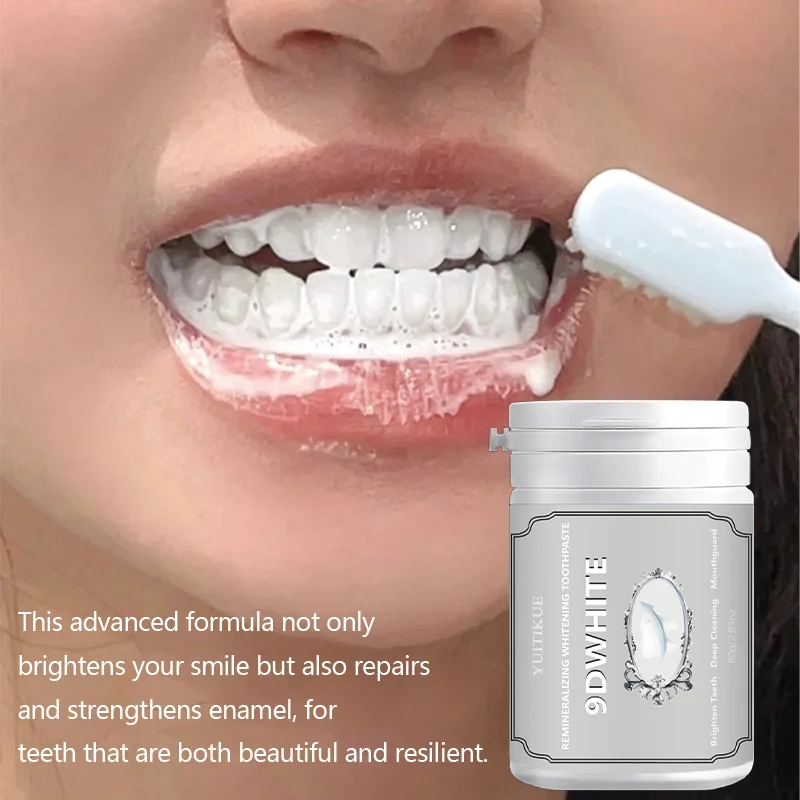 Yuitikue 9D White Remineralizing Whitening Toothpaste, 80g Deep Cleaning Toothpaste for Teeth Brightening & Oral Care Peaceful Pleasures Health and Wellness