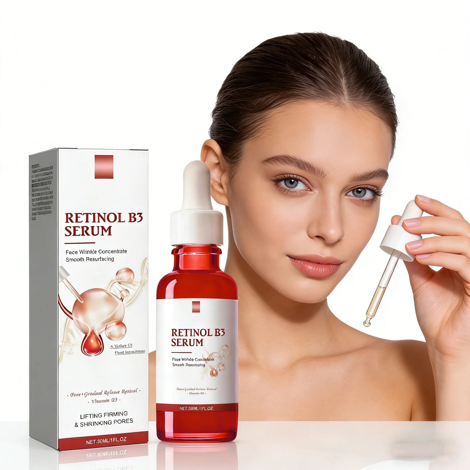 Retinol Facial Essence Fade Fine Line Face Serum Anti-Aging Pore Minimizing Hydrating Brightening Skin Treatment for Women Men Peaceful Pleasures Health and Wellness