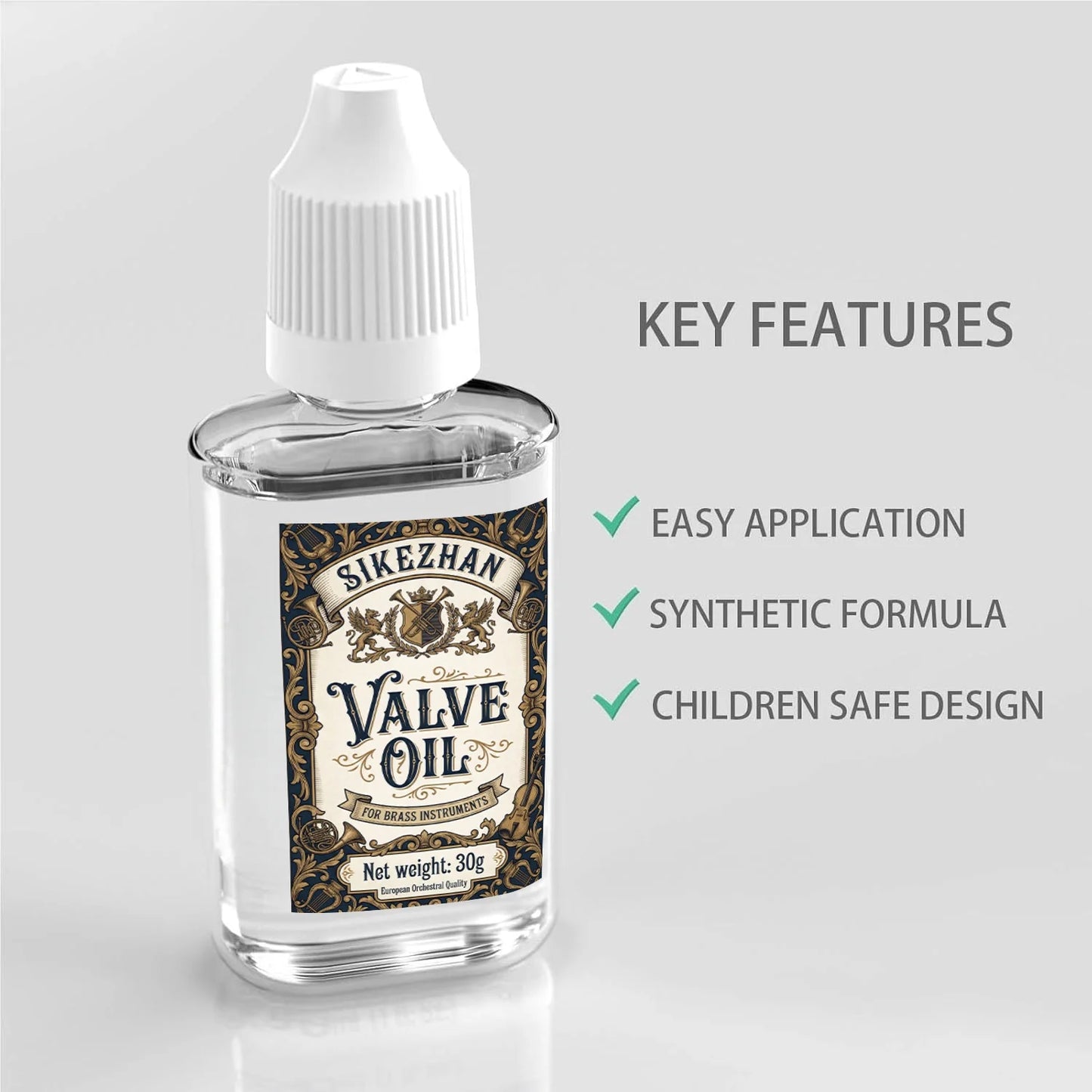 Premium Brass Valve Oil for Trumpet Trombone Tuba - Long-Lasting Piston Lubricant, Smooth Action & Fast Response Brass Care Oil Peaceful Pleasures Health and Wellness