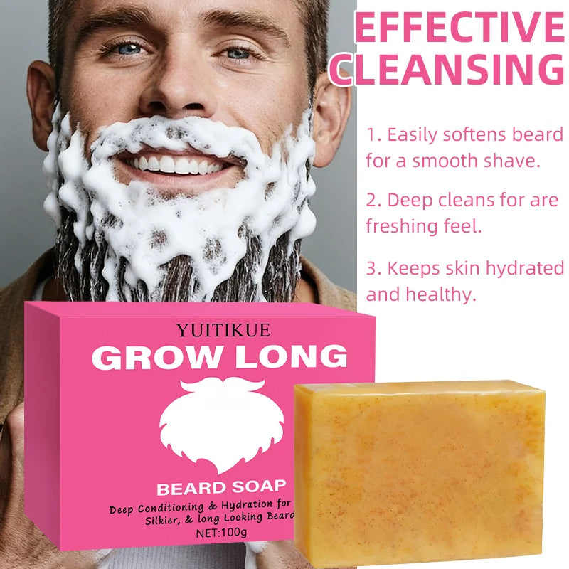 YUITIKUE Beard Soap 100g – Cleanse, Moisturize & Condition