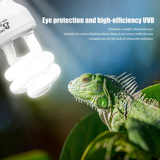 UVB Reptile Basking Lamp 13W/26W | 5.0 & 10.0 for Lizard Turtle Reptile UVB Lamp Peaceful Pleasures Health and Wellness
