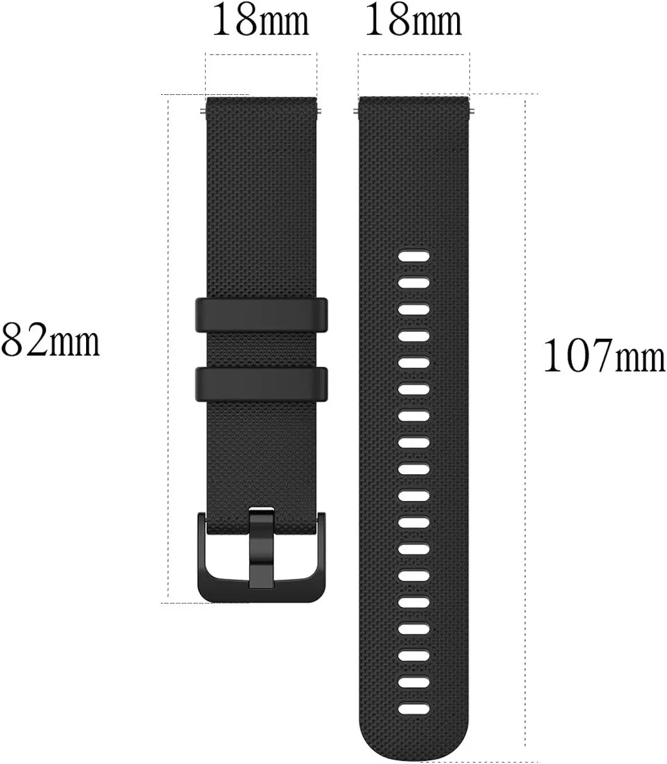 18mm Silicone Watch Band – Garmin, Fossil & Huawei Strap Peaceful Pleasures Health and Wellness