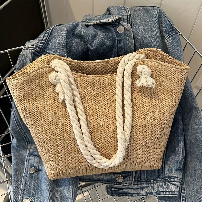 Large Capacity Beach Vacation Bag, Pastoral Style, Simple Design Summer Vacation Handbag 28 reviews 4.9 All reviews are from ve Peaceful Pleasures Health and Wellness khaki