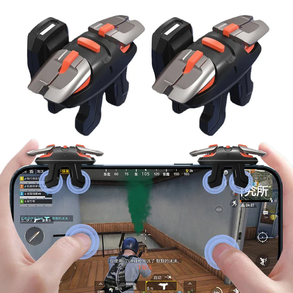 Mobile Gaming Triggers 4/6 Finger Rapid-Fire Grips – iOS & Android