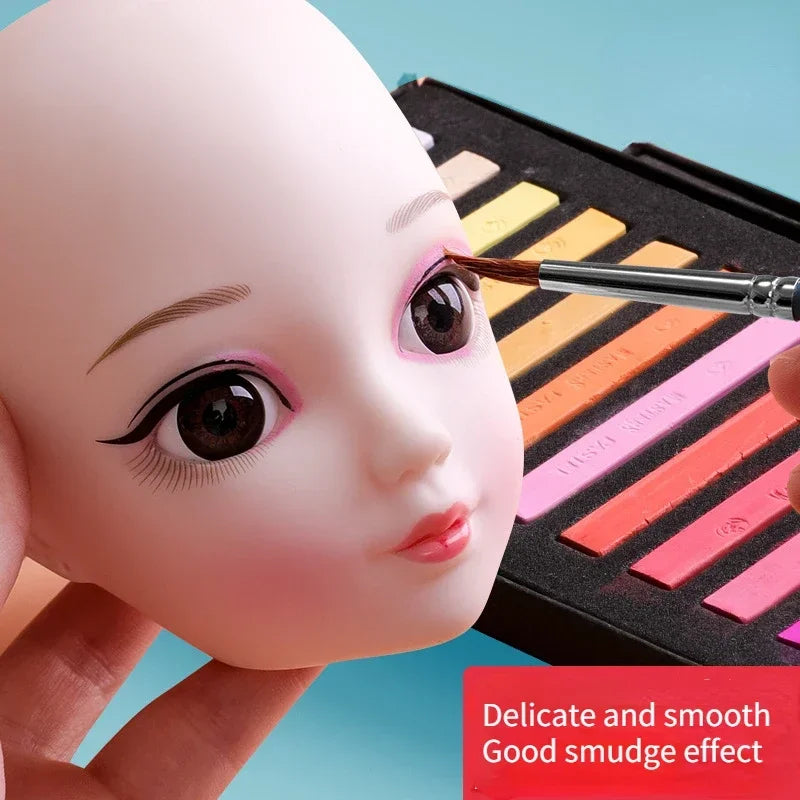 Polymer Clay Doll Makeup Chalk 12/24/36/48 Color Artist Chalk Stick Set School Supplies Professional Blush Coloring Pen Peaceful Pleasures Health and Wellness
