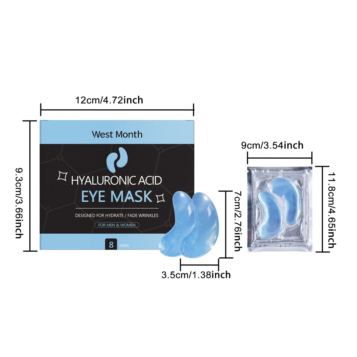 Hyaluronic Acid Eye Mask – Dark Circles & Puffiness Patches