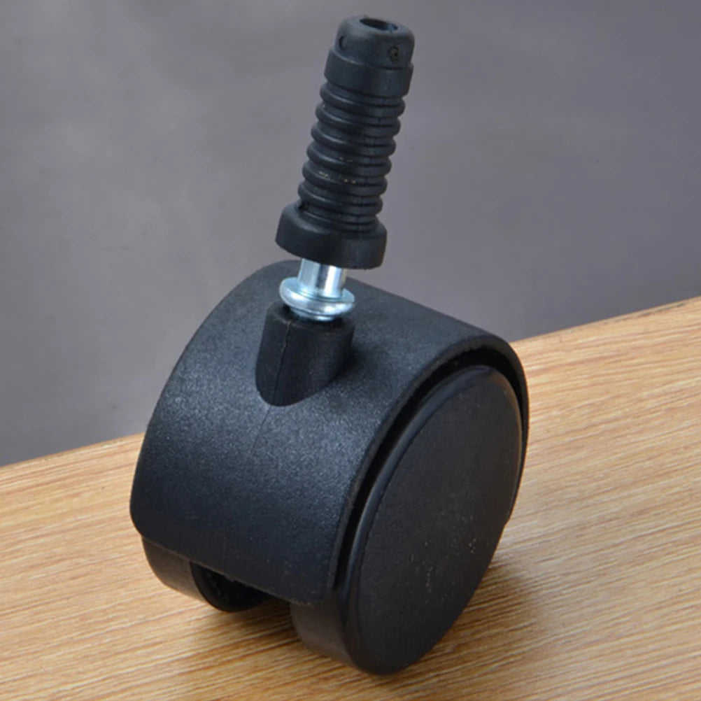 4Pcs Swivel Caster Wheels Black Swivel Caster Wheels Furniture Casters Office Chair Wheel 360 Degree Rotate Hardware Accersory Peaceful Pleasures Health and Wellness