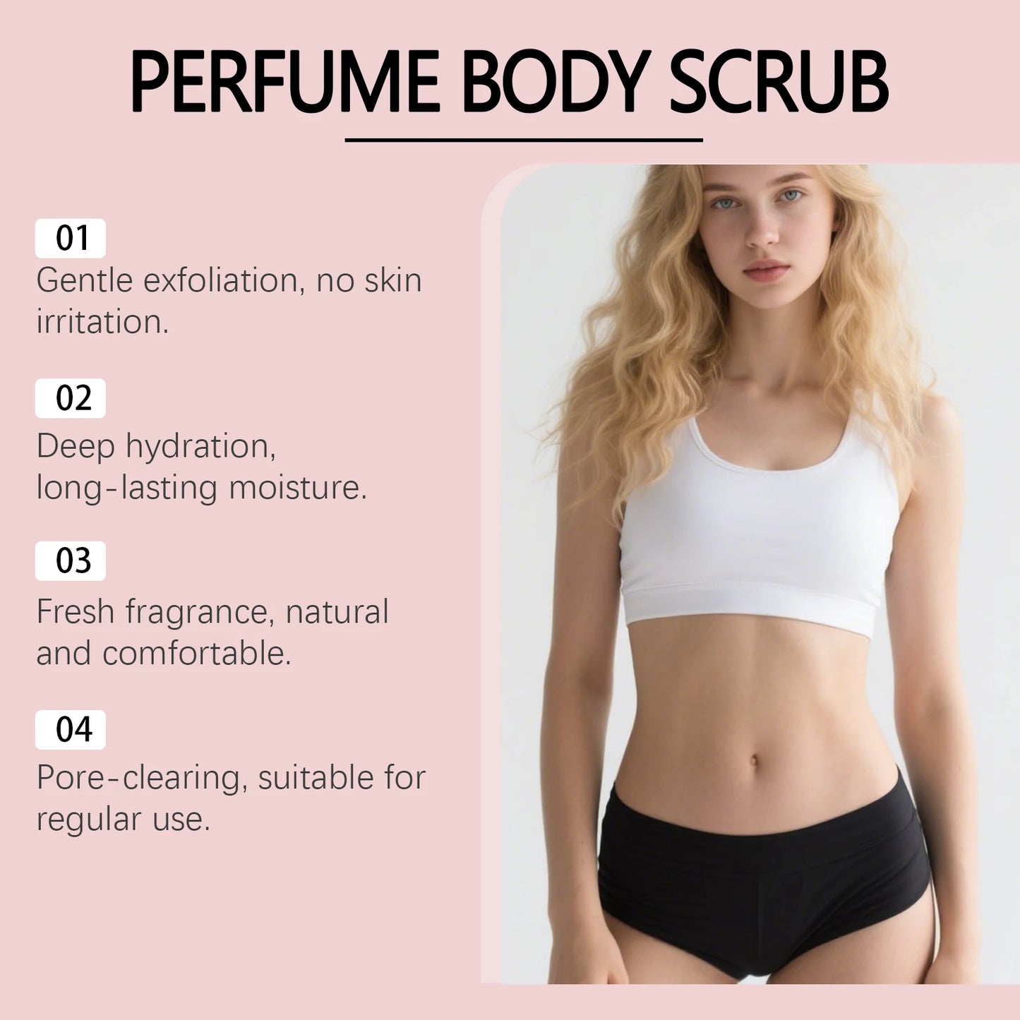 Perfume Body Scrub – Rose Coral & Amber Vanilla Salt Scrub