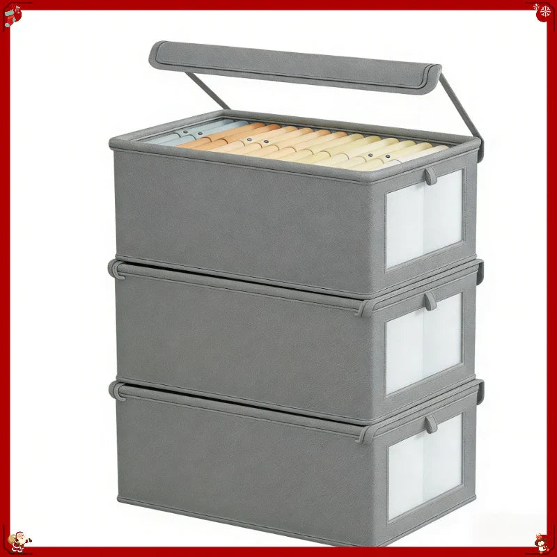 Foldable Oxford Cloth Storage Box with Transparent Window