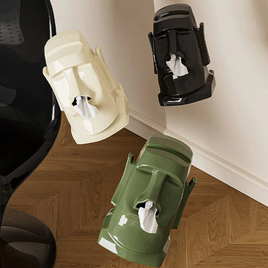 Moai Easter Island Tissue Box Holder & Desk Organizer Decorative Tissue Holder Peaceful Pleasures Health and Wellness