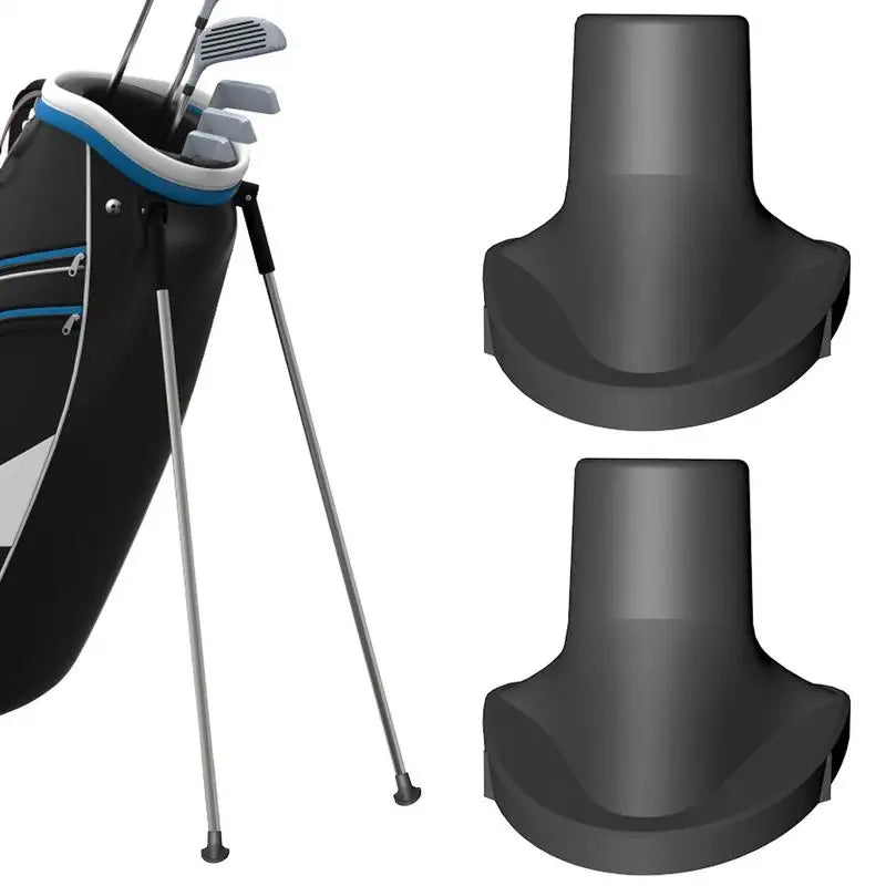 2pcs Golf Bag Leg Feet Attachable Stand Feet For Golf Bag Durable Black Rubber Golf Bag Feet Attachment Golf Players Bags Stan Peaceful Pleasures Health and Wellness