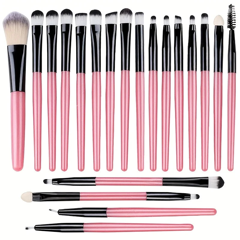 RUNTOIN 20Pc Makeup Brush Set – Foundation, Eyeshadow & Blush